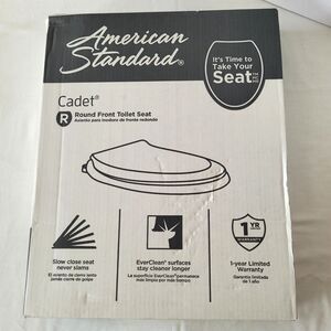 American Standard Cadet Round Toilet Seat White Soft Close New